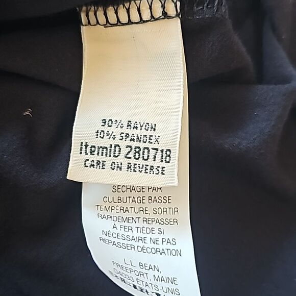 L.L. Bean short sleeve v neck soft dark navy dress size medium - Picture 8 of 11